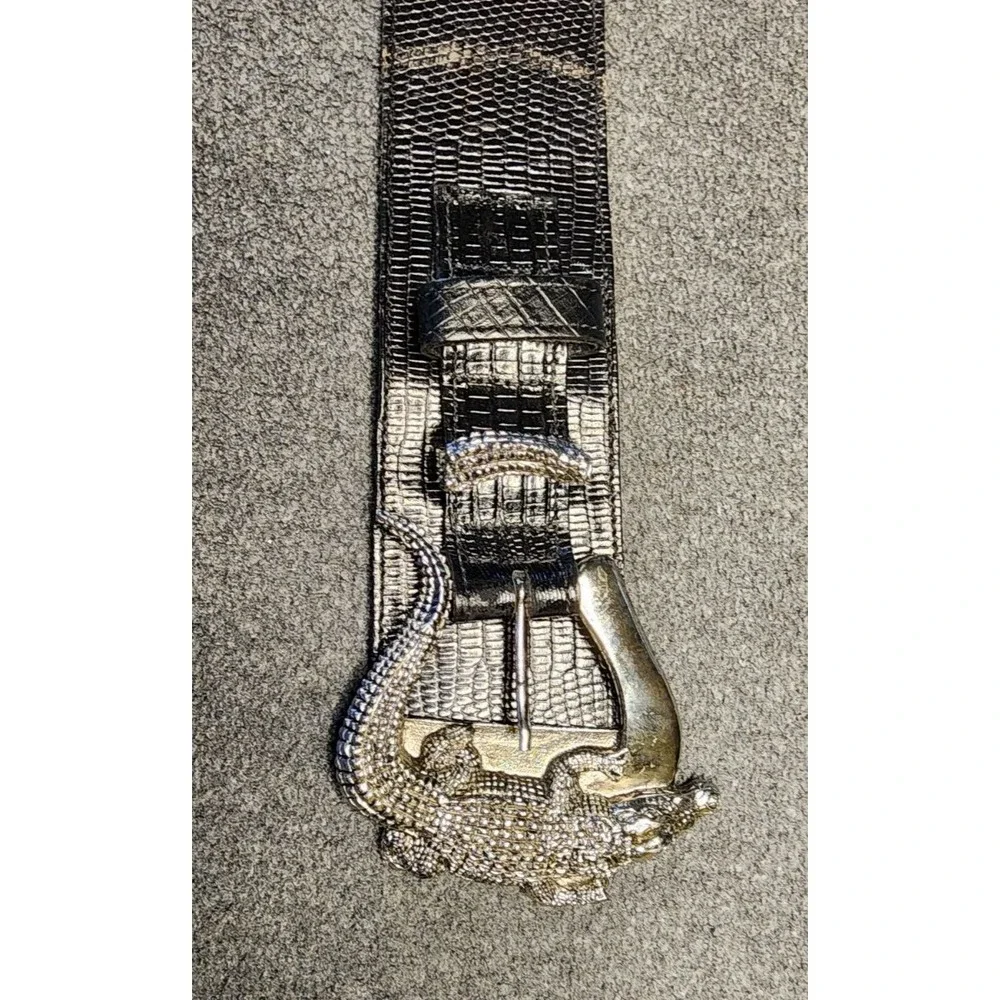 Vintage Ravid‎ Artistic Leather Crocodile Buckle and Foot Size 30 RARE!! - Picture 2 of 11